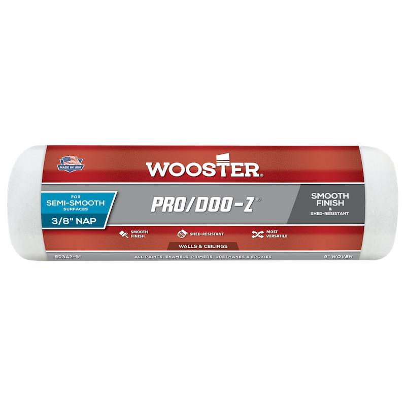 Wooster 9 Inch Pro/Doo-Z Paint Roller Sleeve - 3/8 Nap - 1.75 Core
