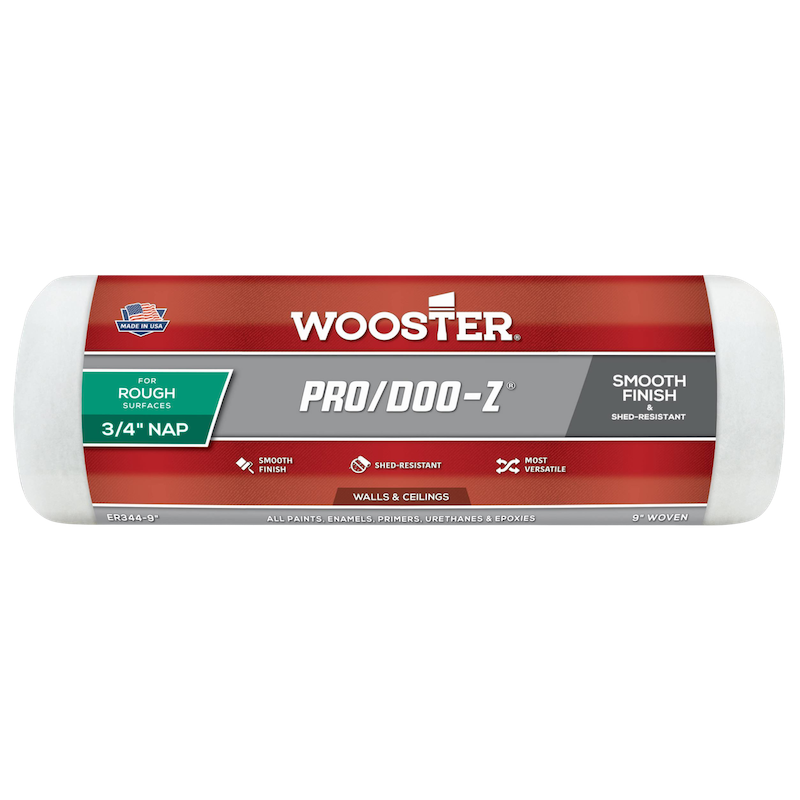 Wooster 9 Inch Pro/Doo-Z Paint Roller Sleeve - 3/4 Nap - 1.5 Core