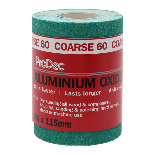 ProDec Green Aluminium Oxide Sandpaper Roll 115mm x 5m