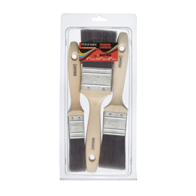 Petersons Predator Synthetic Paint Brush Set (3 Pack)