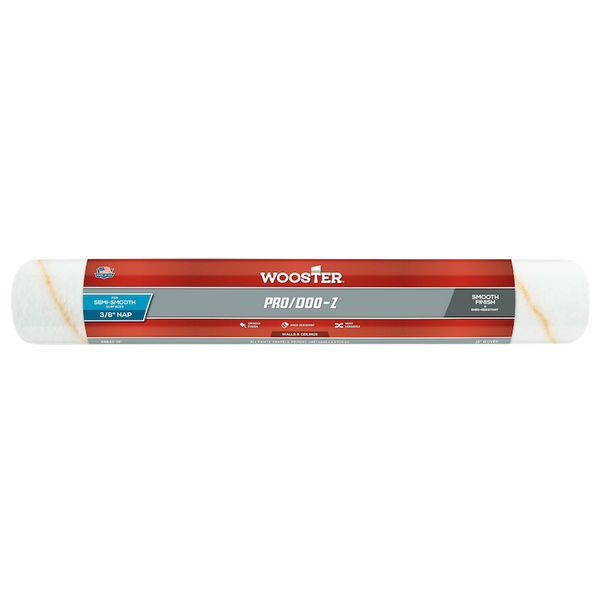 Wooster Brush RR665 18-Inch Pro/Doo-Z FTP Paint Roller – 6-Pack, 3/16-Inch Nap For Flawless Finish