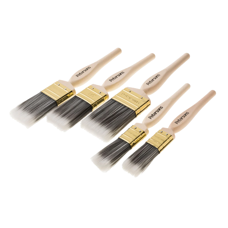 Petersons Paragon Flat Sash Paint Brush Set (5 Pack)
