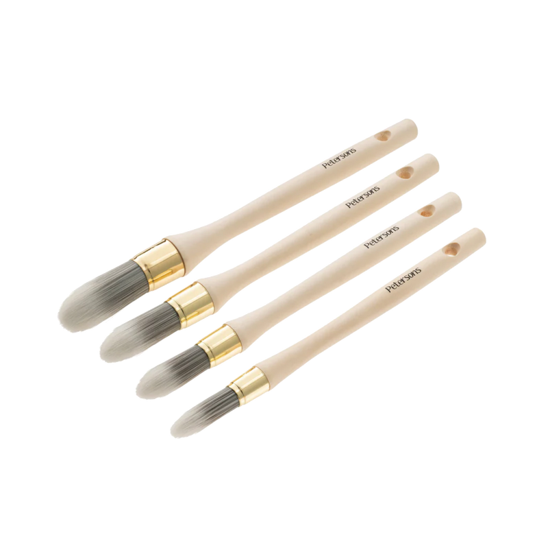 Petersons Paragon Round Sash Paint Brush Set (4 Pack)