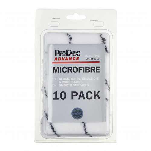 ProDec Advance 4 Inch Medium Pile Microfibre Mini Roller Sleeves (10 Pack)