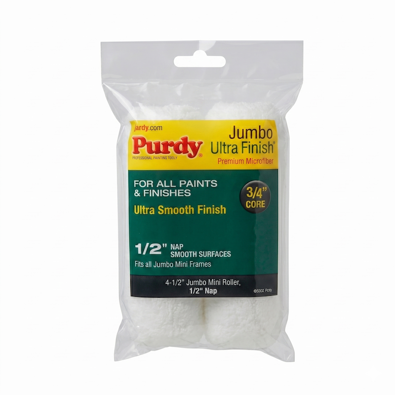 Purdy 4.5 Inch Ultra Finish Microfiber Paint Roller Sleeve 1/2 Nap