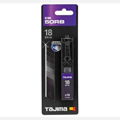 Tajima Black Knife Blade Replacements 18mm (10 Pack)