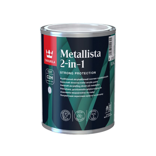 Tikkurila Metallista 2-in-1 Metal Paint - Water-Based