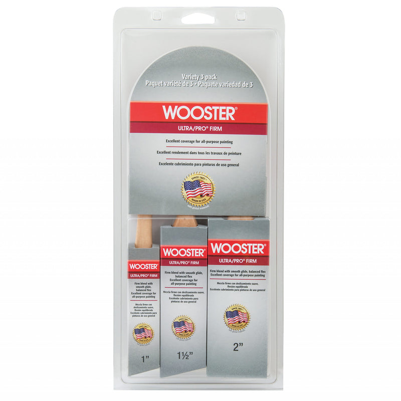Wooster UltraPro Firm Paint Brush Set (3 Pack)
