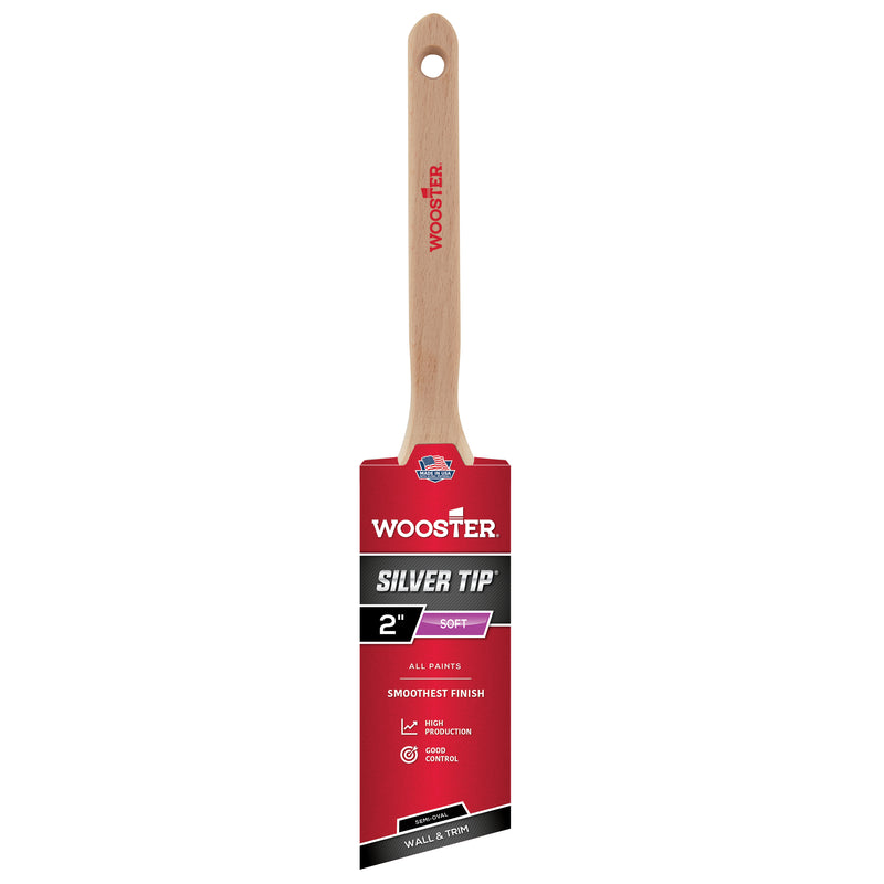 Wooster Silver Tip Soft Semi-Oval Angle Sash Paint Brushes