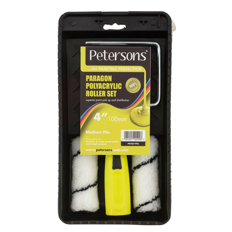 Petersons 4-Inch Paragon Polyacrylic Paint Roller Set