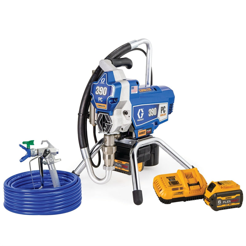Graco 390 PC Cordless Airless Spraying Machine, Stand