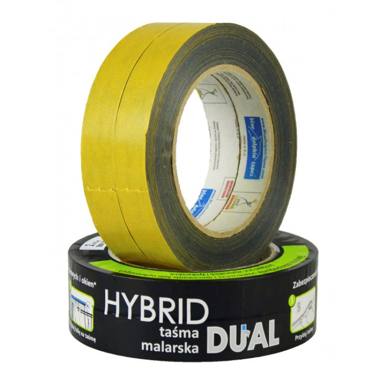 Blue Dolphin Double Sided Painters Tape Hybrid Dual 19mm x 25m (2 Pack)