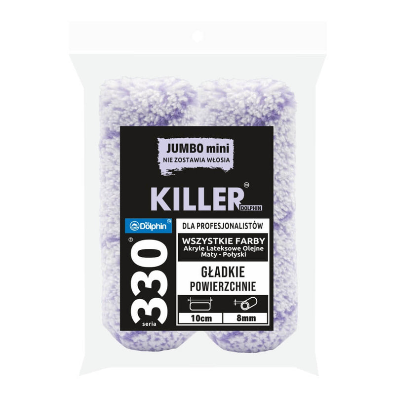 Blue Dolphin 4 Inch Killer Microfibre Jumbo Paint Roller Sleeves 8mm Nap (2 Pack)
