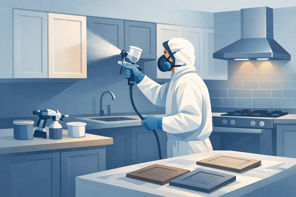 How to Spray Kitchen Cabinets Properly