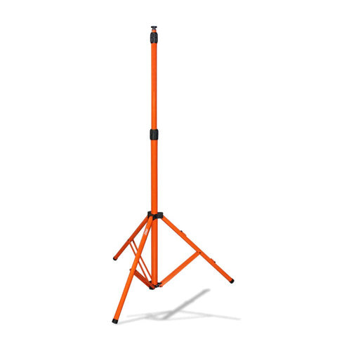 Edma telescopic inspection light stand extended to full height on its tripod base, on a white background