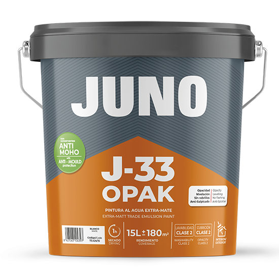 Juno J-33 Interior Emulsion - Extra Matt Finish - White - 4L
