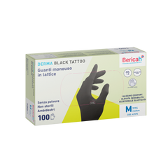 Safeline Powder-Free Black Latex Gloves (100 Pack)