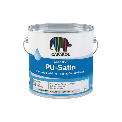 Caparol PU Satin Interior & Exterior Wood & Metal Paint - White