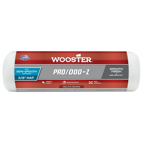 Wooster 9 Inch Pro/Doo-Z Paint Roller Sleeve - 3/8 Nap - 1.75 Core