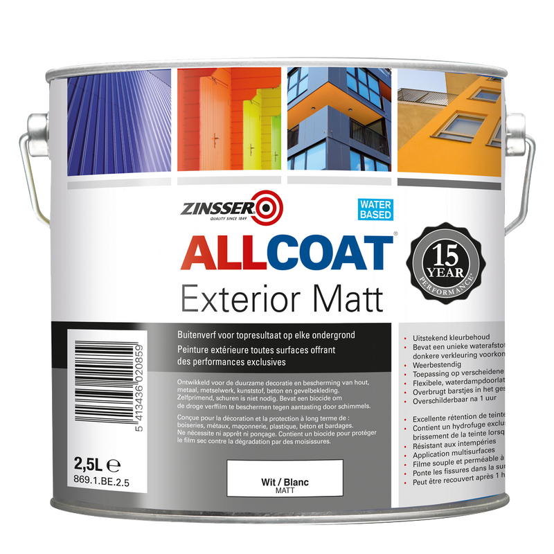 Zinsser Allcoat Exterior Paint - Weather Resistant & Quick Drying