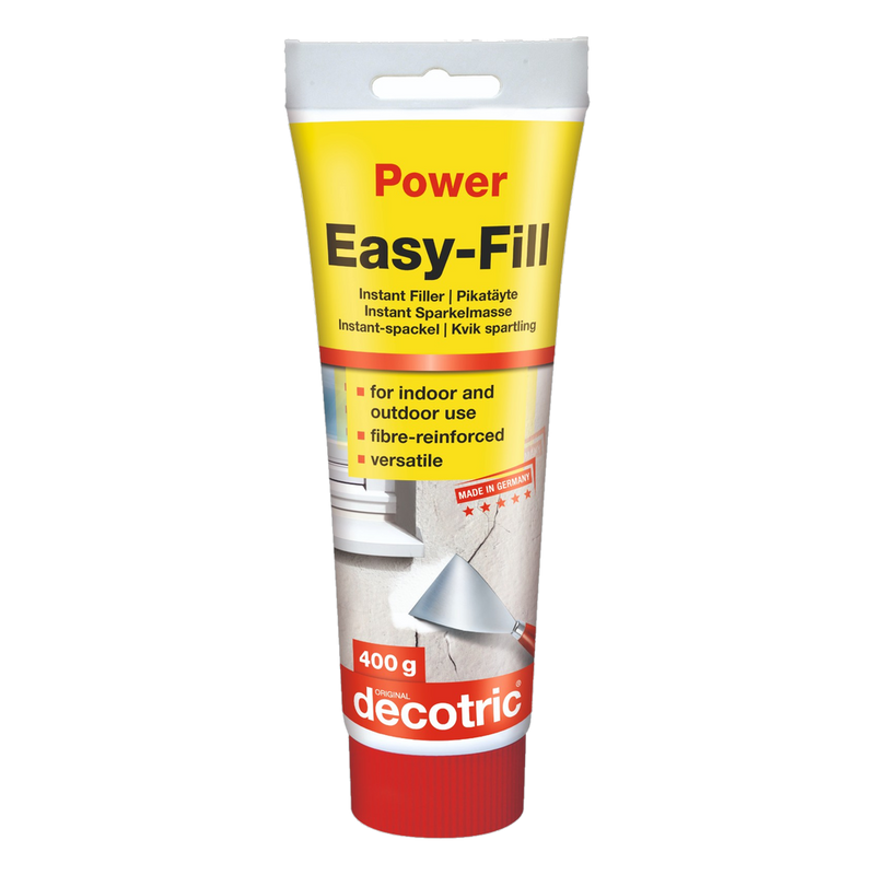 Decotric Easy Fill instant filler, 400g tube of fibre-reinforced ready to use filler