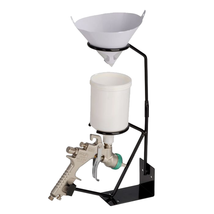 FM Spray Gun Holder Bench Mounted with Strainer Cradle