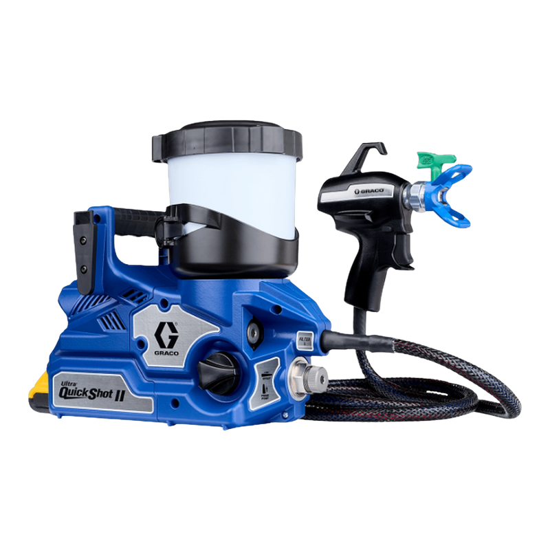 Graco Ultra QuickShot II cordless airless sprayer with 1 litre cup and spray gun