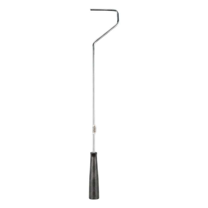 Nour 4 inch radiator roller frame with long handle and black grip, for painting behind radiators and pipework