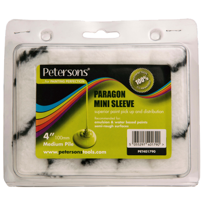 Petersons 4 Inch Paragon Mini Paint Roller Sleeve (10 Pack)