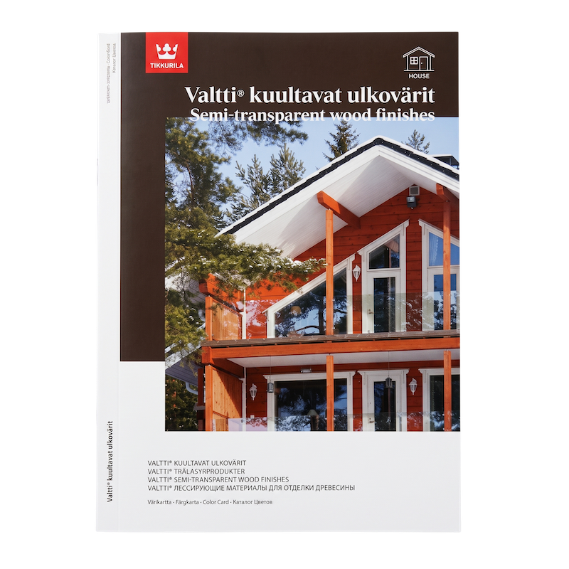 Tikkurila Transparent Wood Finishes Colour Card