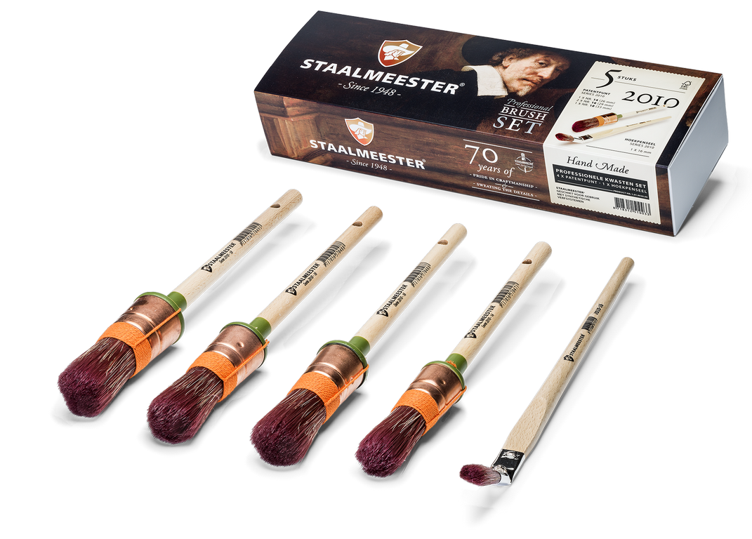Staalmeester 9030 Synthetic Paint Brush Set (5 Pack)