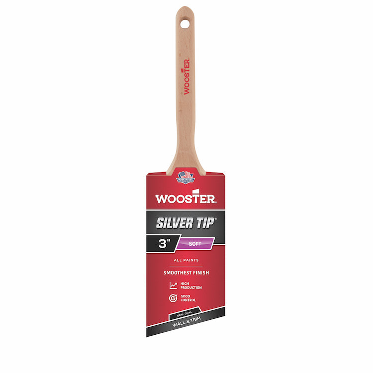 Wooster Silver Tip Semi Oval Angled Sash Paint Brushes