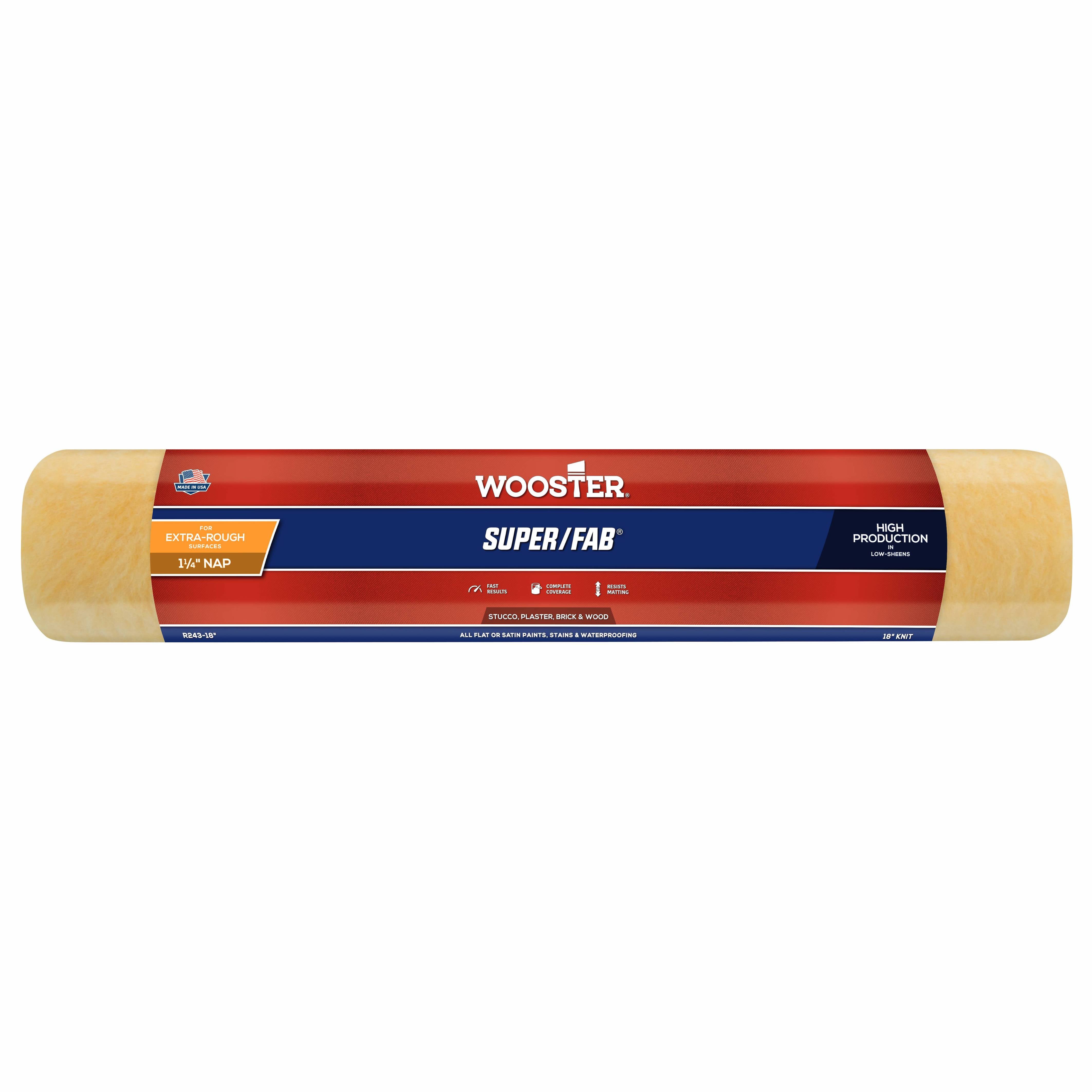 Wooster 18" Super/Fab Paint Roller Sleeve 1/4" Nap