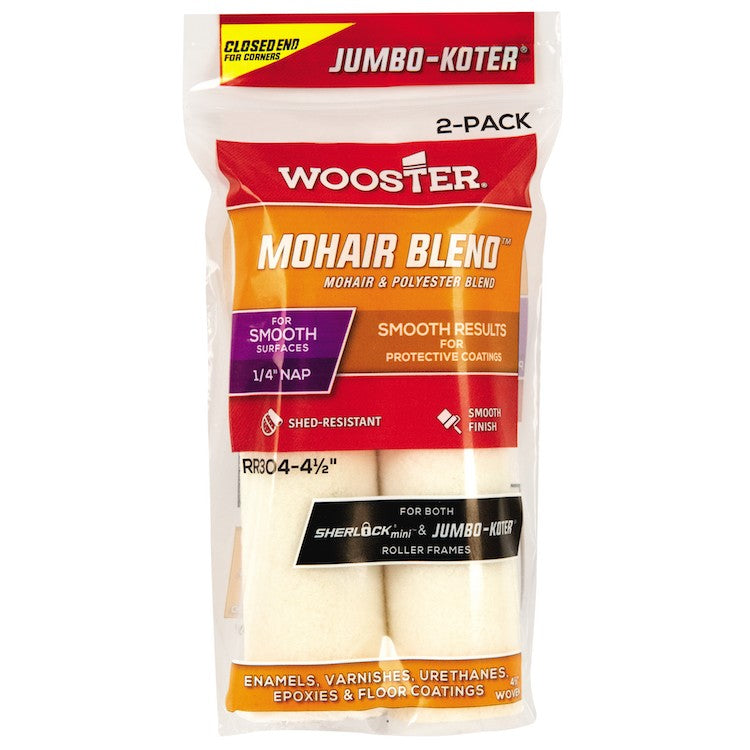 Wooster 4.5 Inch Mohair Jumbo Paint Roller Sleeve (2 Pack)